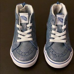 Metallic blue Vans Sneakers for toddlers